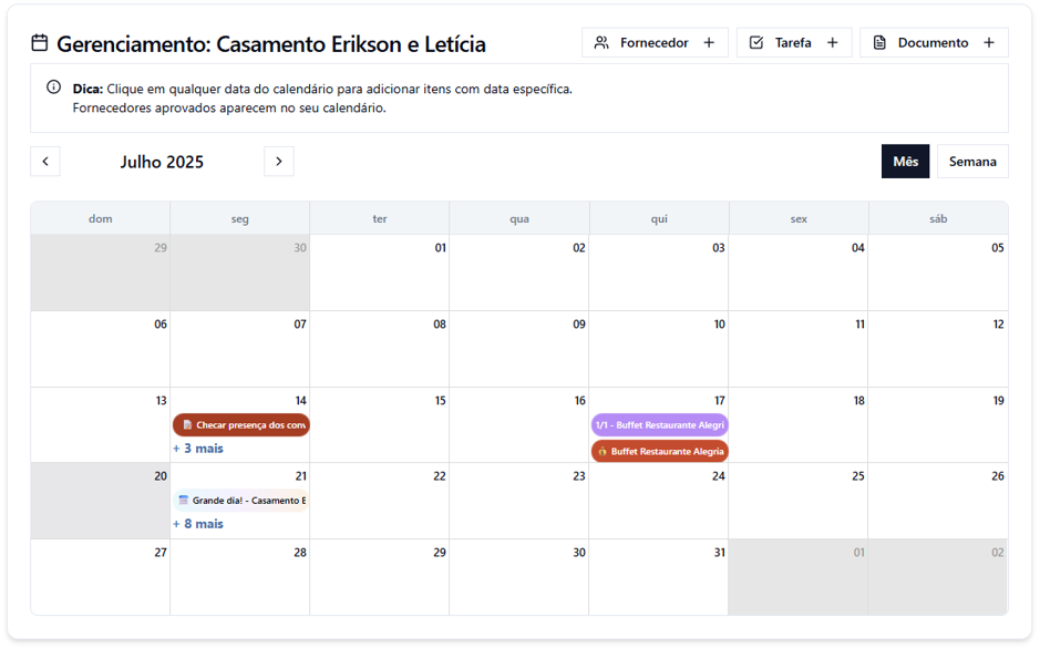 Smart timeline